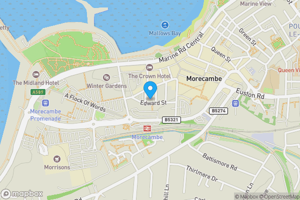 Map location for Former St. Lawrences Church, Edward Street, Morecambe, Lancashire LA4 4AJ