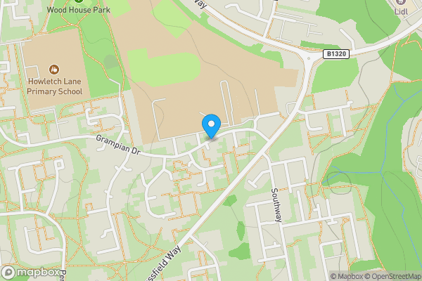 Map location for Grampian Drive, PETERLEE, County Durham, SR8 2NT
