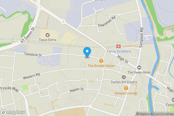 Map location for 27 Tavistock Street, Bletchley, Buckinghamshire, MK2 2PE