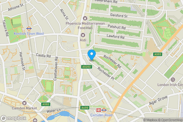 Map location for 68-74 Rochester Place, London, NW1 9JX