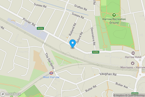 Map location for 165a, Pinner Road, HARROW, Middlesex, HA1 4EX