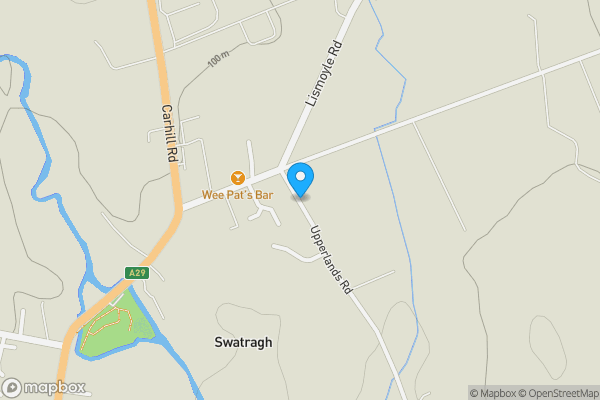 Map location for Upperlands Road, Swatragh, Maghera, County Londonderry, BT46 5QQ