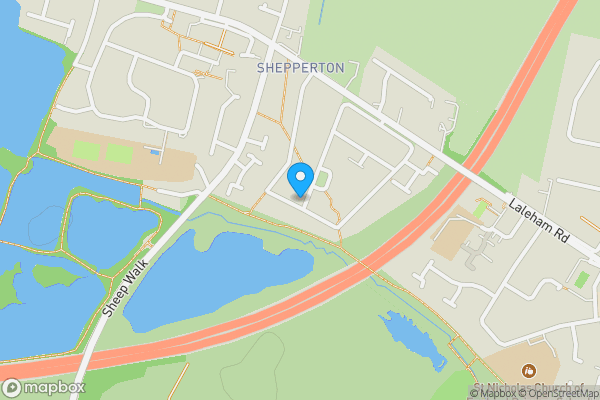 Map location for 50 Preston Road, Shepperton, Middlesex, TW17 0BG