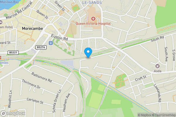 Map location for St Georges Works, Schola Green Lane, Morecambe, Lancashire, LA4 5QS LA4 5QS