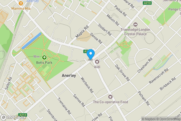 Map location for Tesco Express 169-175 Croydon Road Penge London SE20 7TY