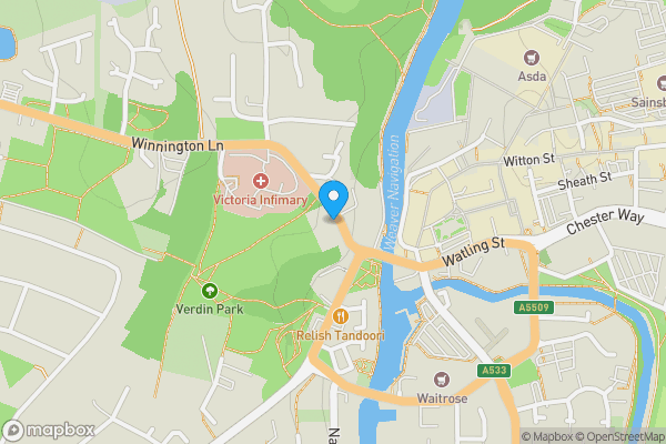 Map location for 13 Winnington Street, Northwich, Cheshire, CW8 1AQ