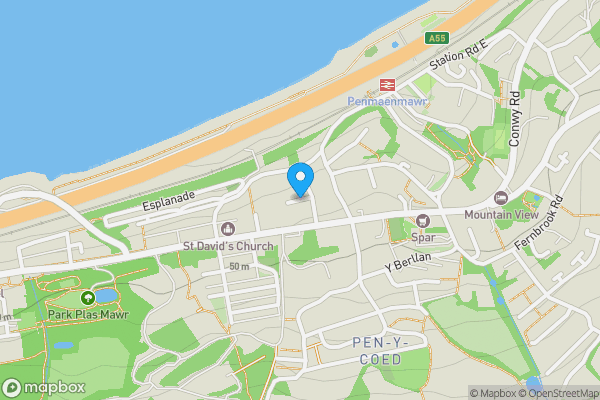 Map location for Inglewood, Celyn Avenue, Penmaenmawr, Conwy LL34 6LR