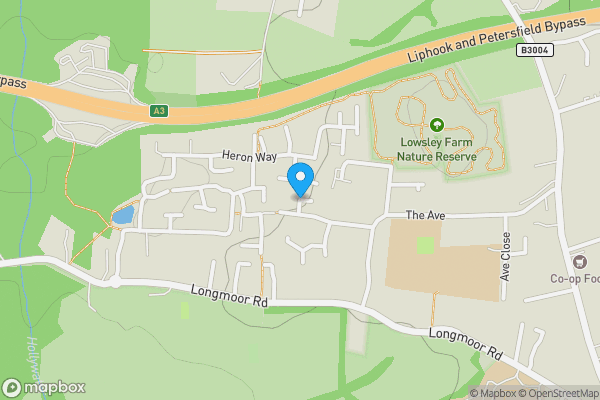 Map location for Hurst Close, Liphook, Hampshire, GU30 7PP