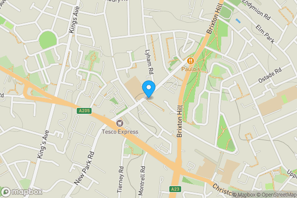 Map location for Flat 19, Kintyre Court, 41 New Park Road, Brixton Hill, London, SW2 4DY