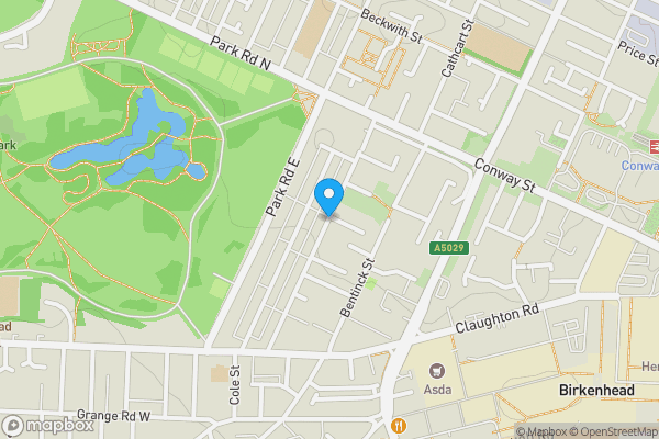 Map location for Craven Street, Birkenhead, Merseyside, CH41 4BS