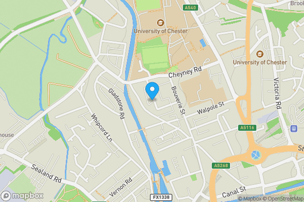 Map location for 5 Denbigh Street, Chester CH1 4HL