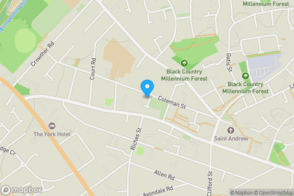 Map location for 221 Coleman Street, Wolverhampton WV6 0RQ