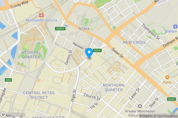 Map location for Land at 58-60 Shudehill, (aka 56 Shudehill), Manchester, Greater Manchester M4 4AA