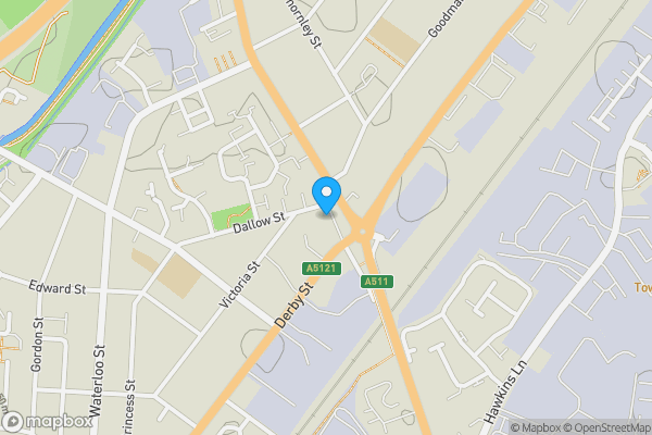 Map location for 138 Derby Street, Burton upon Trent, Staffordshire, DE14 2LF