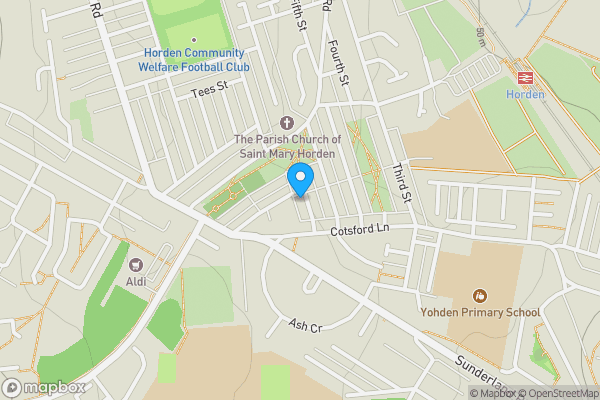 Map location for 116 Seventh Street, Horden, Peterlee, SR8 4JQ