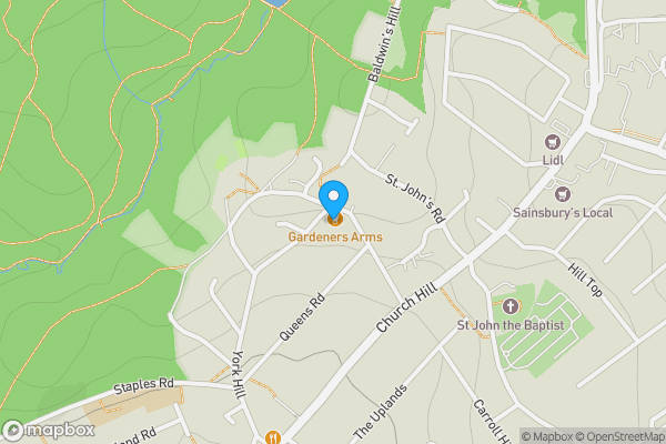 Map location for Gardeners Arms, 103 York Hill, Loughton, Essex, IG10 1RX