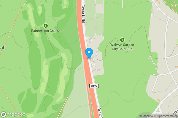 Map location for Great North Road, Welwyn Garden City, Hertfordshire, AL8 7SR