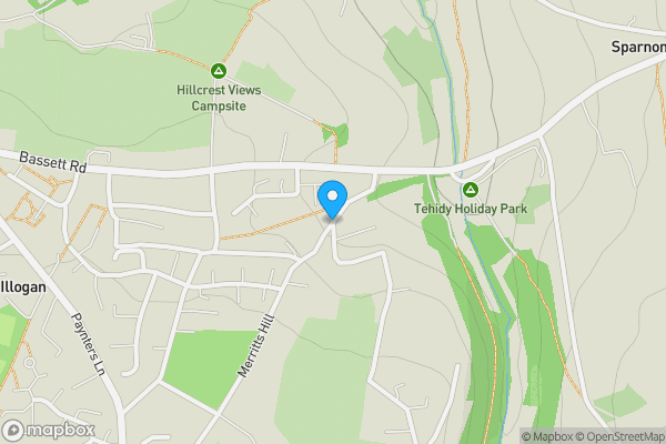 Map location for 17 Merritts Hill, Illogan, Redruth, Cornwall, TR16 4HD