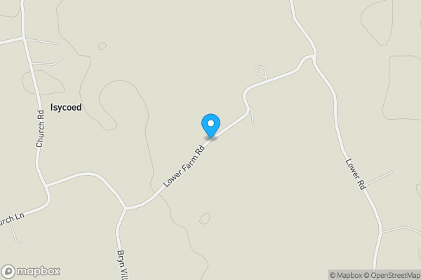Map location for LOWER FARM , ISYCOED, Wrexham, LL13 9RY