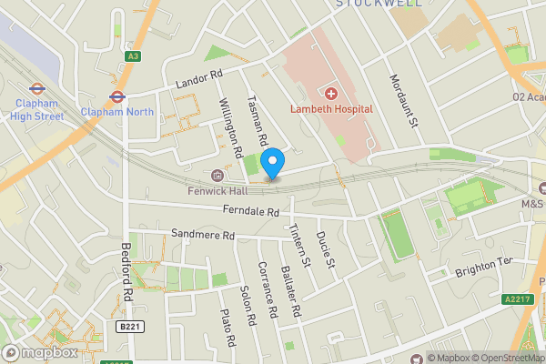 Map location for 1 Hubert Grove, Clapham North, London, SW9 9PA