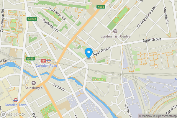 Map location for Flat 6, 2A Agar Grove, Camden, London, NW1 9TD