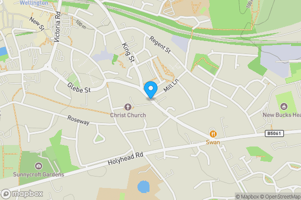 Map location for Mill Bank, Telford, Shropshire, TF1 1RX