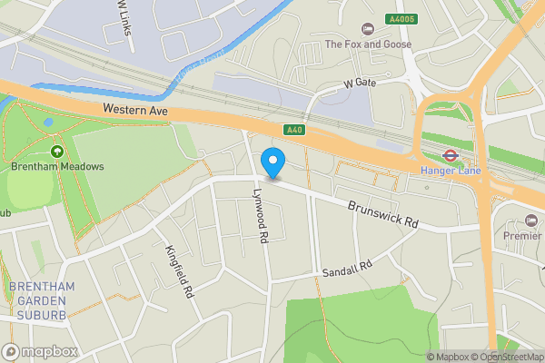 Map location for Land near, Brunswick Road, Ealing, London, W5 1AF
