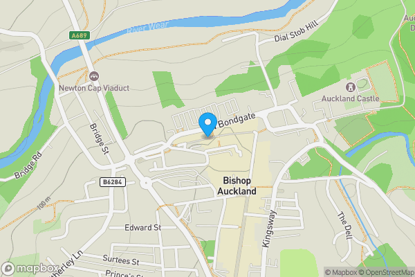 Map location for Fore Bondgate, Bishop Auckland , DL14 7PE