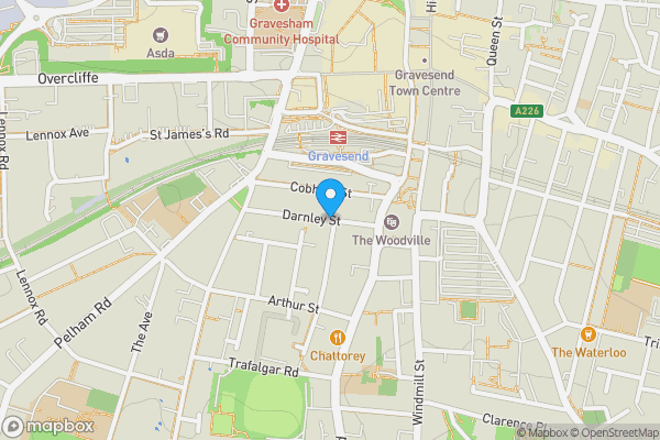 Map location for Darnley Street, Gravesend, Kent, DA11 0PH