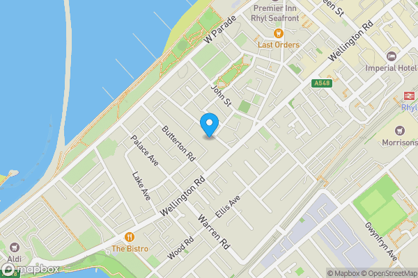 Map location for The Cove Guest House, 48 River Street, Rhyl, Clwyd LL18 1PT