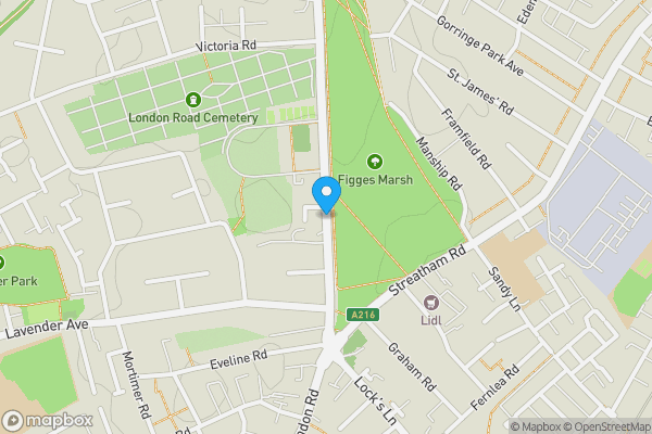 Map location for 72 Monarch Parade, London Road, Mitcham, Surrey, CR4 3HA