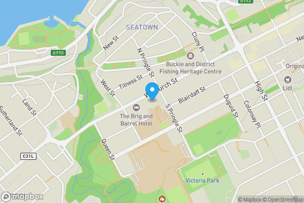 Map location for 30 Pringle Court Tenanted investment, Buckie, Moray Coast, AB56 1PZ