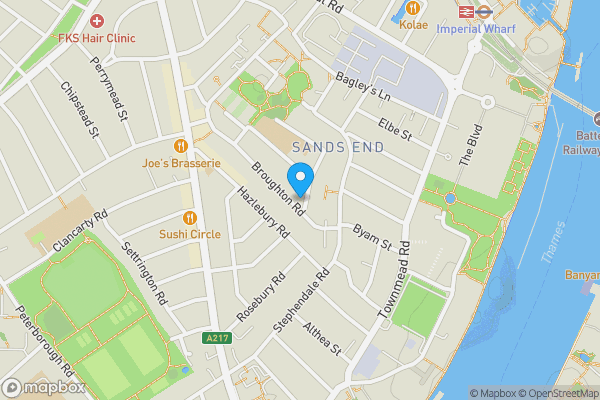 Map location for 5 Furness Road, Fulham, London, SW6 2LQ