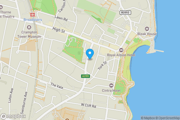 Map location for Flat 4 18 Queens Road, Broadstairs, Kent, CT10 1NU