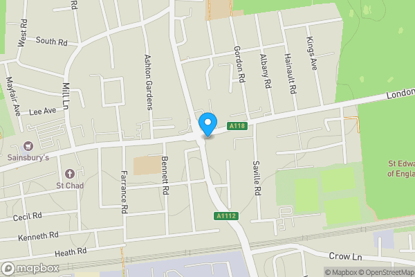 Map location for 232, High Road, Chadwell Heath, RM6 6AP