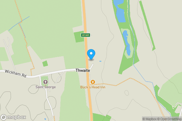 Map location for Land at Norwich Road, Thwaite, Suffolk, IP23 7ED