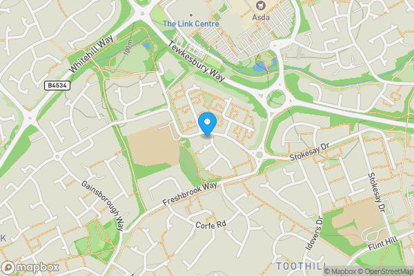 Map location for Land Adjacent to 7 Bellver, Toothill, Swindon, Wiltshire, SN5 8JU