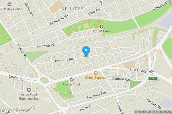 Map location for Grenville Road, Plymouth, Devon, PL4 9QD