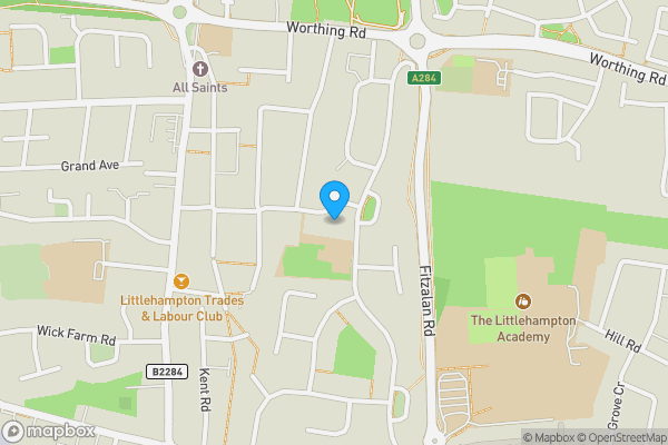 Map location for 14 Swanbourne Road, Wick, Littlehampton, West Sussex BN17 6HS