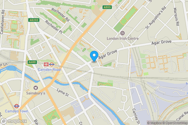 Map location for Flat 7, 2A Agar Grove, Camden, London, NW1 9TD