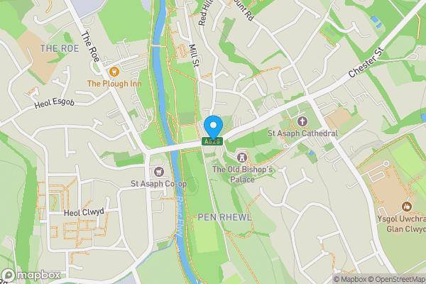 Map location for 2 & 2a High Street, St. Asaph, Denbighshire LL17 0RD