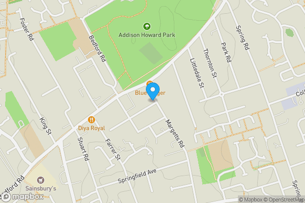 Map location for 1 Margetts Road, Kempston, Bedford, MK42 8DS