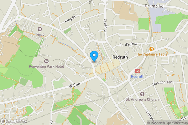 Map location for Rose Cottage Tavern, Chapel Street, Redruth TR15 2DB