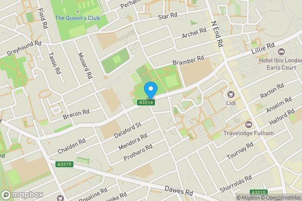 Map location for Lillie Road, London, SW6