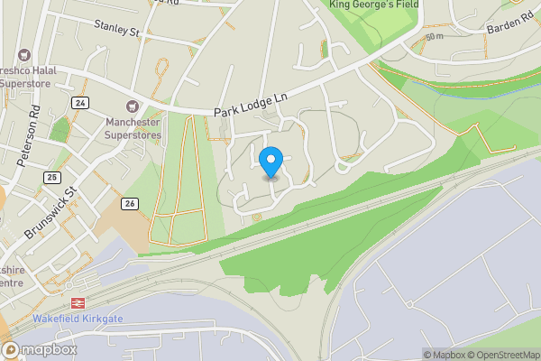 Map location for Howden Way, WAKEFIELD, West Yorkshire, WF1 4PL