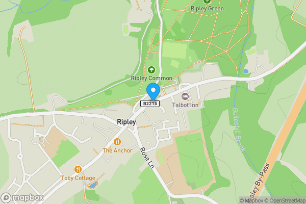 Map location for The Clock House, High Street, Ripley, Surrey, GU23 6AQ