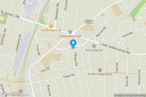Map location for 14 Leslie Park Road, Croydon, Surrey, CR0 6TN
