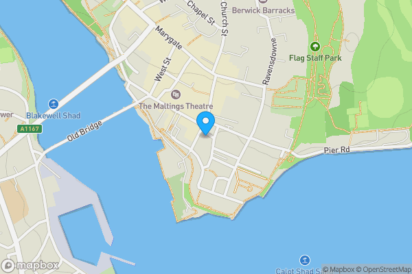 Map location for 12 The Old Corn Exchange, Berwick-upon-Tweed, Northumberland, TD15 1EA