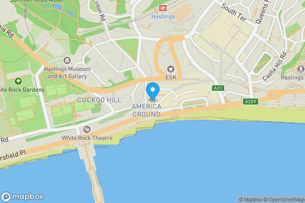 Map location for 5 Claremont, Hastings, East Sussex, TN34 1HA