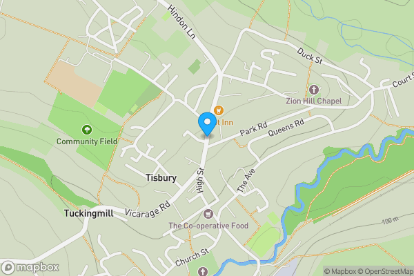 Map location for The Benett Arms, High Street, Tisbury, Salisbury SP3 6HD